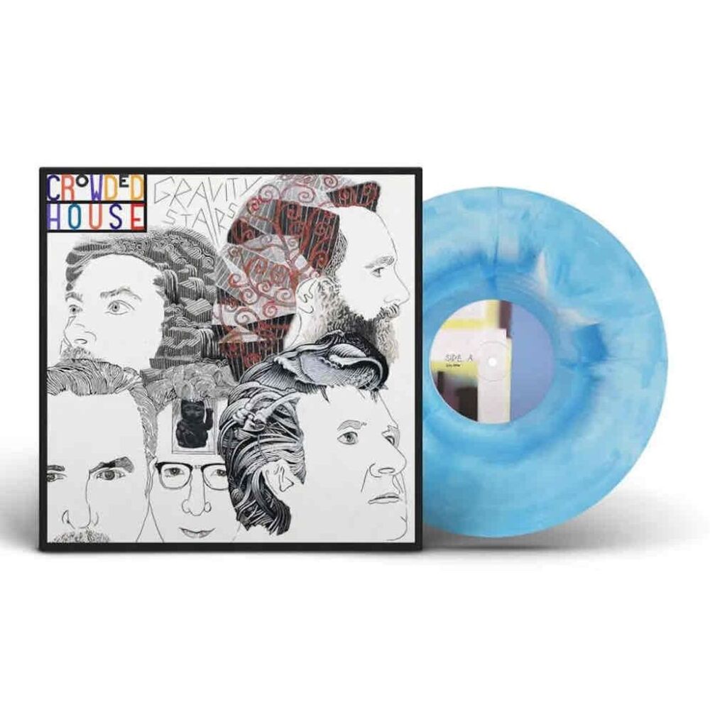 Crowded House Marble Blue Vinyl Rock LP Gravity Stairs Record Album LP Exclusive
